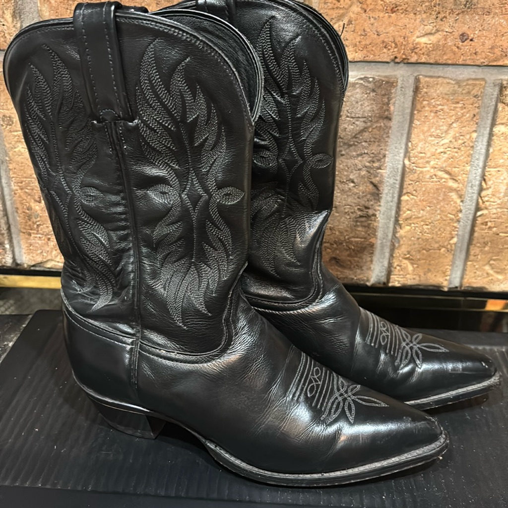 Tony Lama Black Boots Style 1970